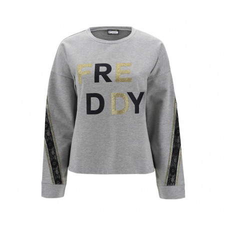 Felpa Donna Sunday Nero Oro...